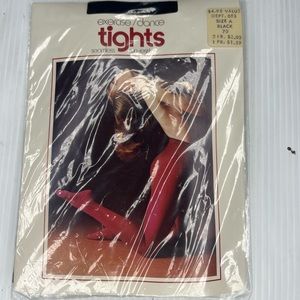 Vintage Tights Size A  NEW Black Seamless Run Resistant